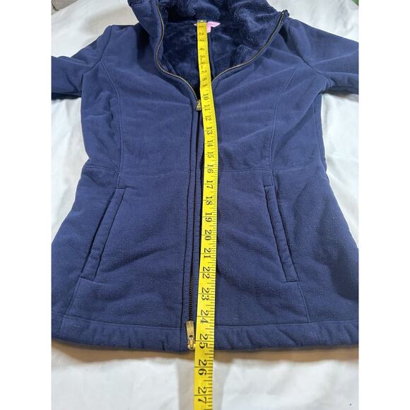 Lilly Pulitzer Sherpa Lined Fleece Full Zip Jacket Womens Size XS Blue Casual - Picture 7 of 8